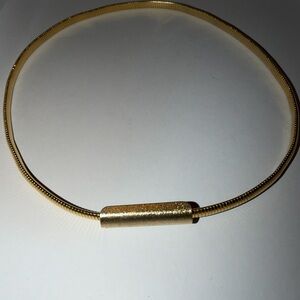 Vtg Gold-Tone Stretch Thin Snake Belt